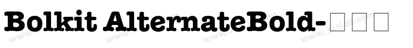 Bolkit AlternateBold字体转换